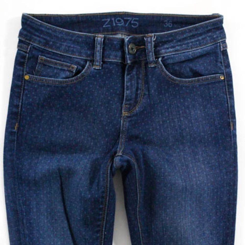 Zara Basic Z1975 Polka Dot Skinny Jeans EU 36 4 - Picture 2 of 6